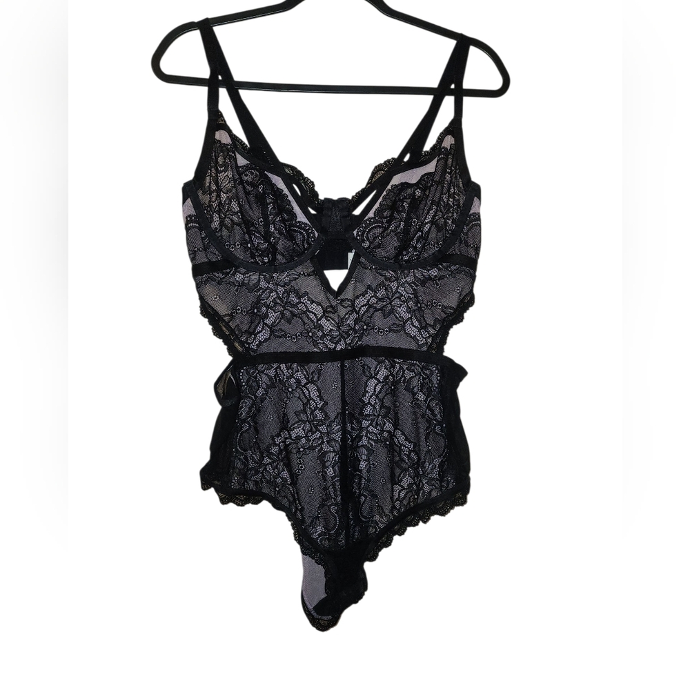 Elegant Black Lace Bodysuit